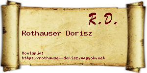 Rothauser Dorisz névjegykártya